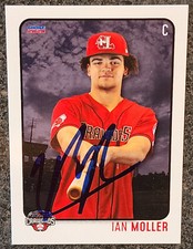 Ian Moller Signed IP 2024 Hickory Crawdads Team Set Card Texas Rangers!