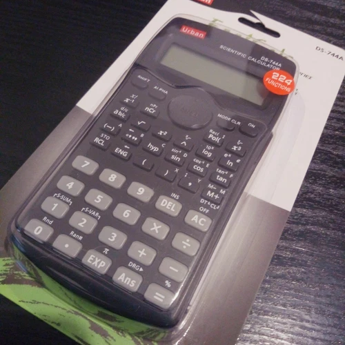 Urban Student Scientific Black Calculator DS-744A 224 Functions Eco Calc