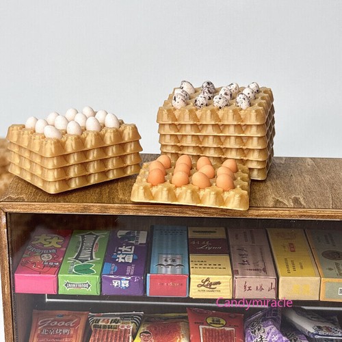1Set Maßstab 1:12 Puppenhau Miniatur Zubehör Lebensmittel Eierablage Küchenmarkt - Bild 4 von 16