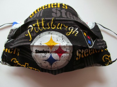 Pittsburgh Steelers Face Mask w/Filter Pocket Washable 
