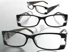 Classy Elegant Contemporary Modern Clear Lens EYE GLASSES Black Fashion Frame