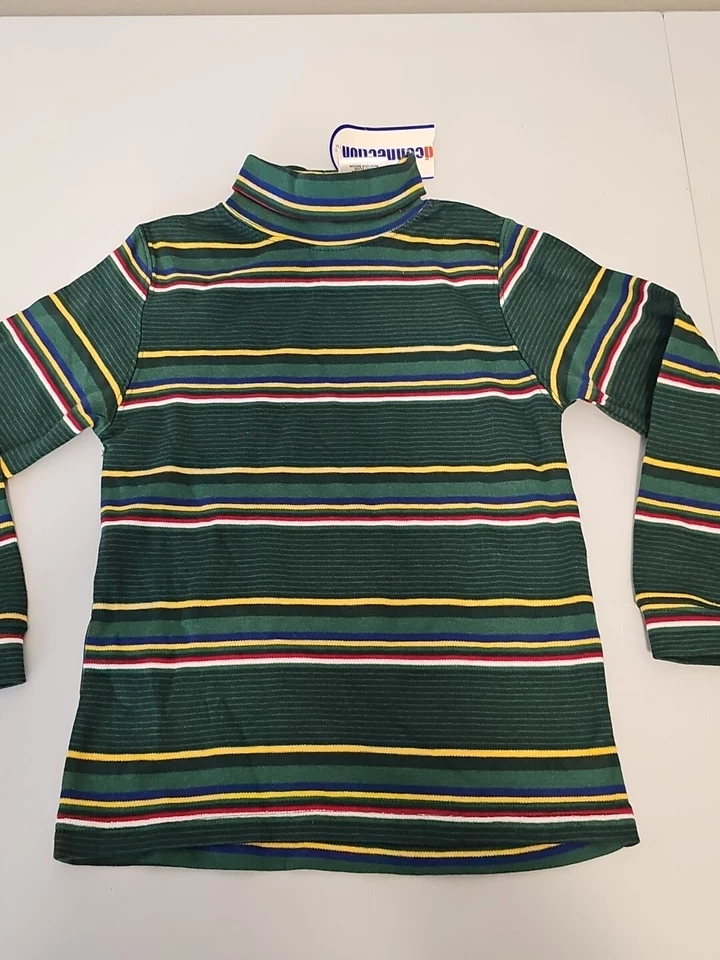 CAMISA VERDE CUELLO EN T A RAYAS CONEXIÓN NIÑO NIÑO PEQUEÑO 4T NUEVA 2005 Foto 4 de 4