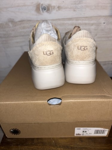 UGG SUEDE MARIN MEGA LACE 2 1/4' PLATFORM SNEAKERS - Sand - US size 11 - NEW - Picture 3 of 7