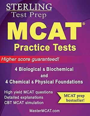 MCAT 2014 Practice Tests, Physical & - Paperback, by Sterling Test Prep - Good
