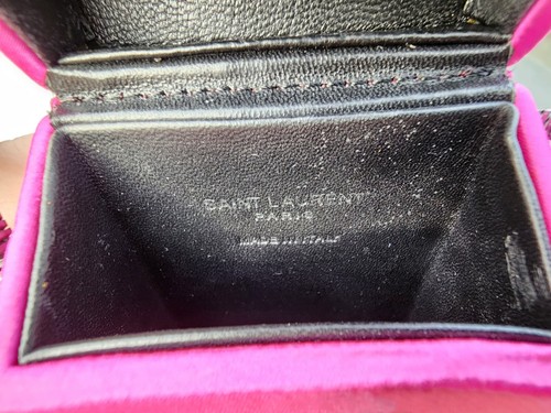 Saint Laurent Satin Smoking Box Crossbody Bag Pink - Picture 5 of 8