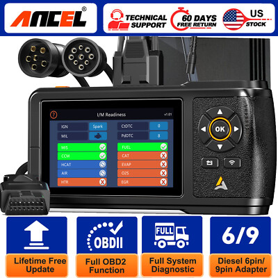 Heavy Duty Truck Scanner Diagnostic Tool DPF Forced Regen for Detroit & Paccar