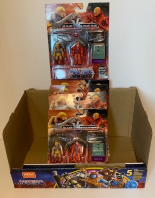 5 Masters of the Universe the Man VS Beast Man figures with box-MEGA Constux 