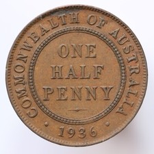 Australia 1/2 Half Penny 1936 (3493032/M5)