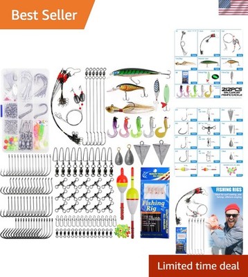 Complete 212pcs Saltwater Fishing Tackle Kit - Perfect for Beginners &  Experts | eBay