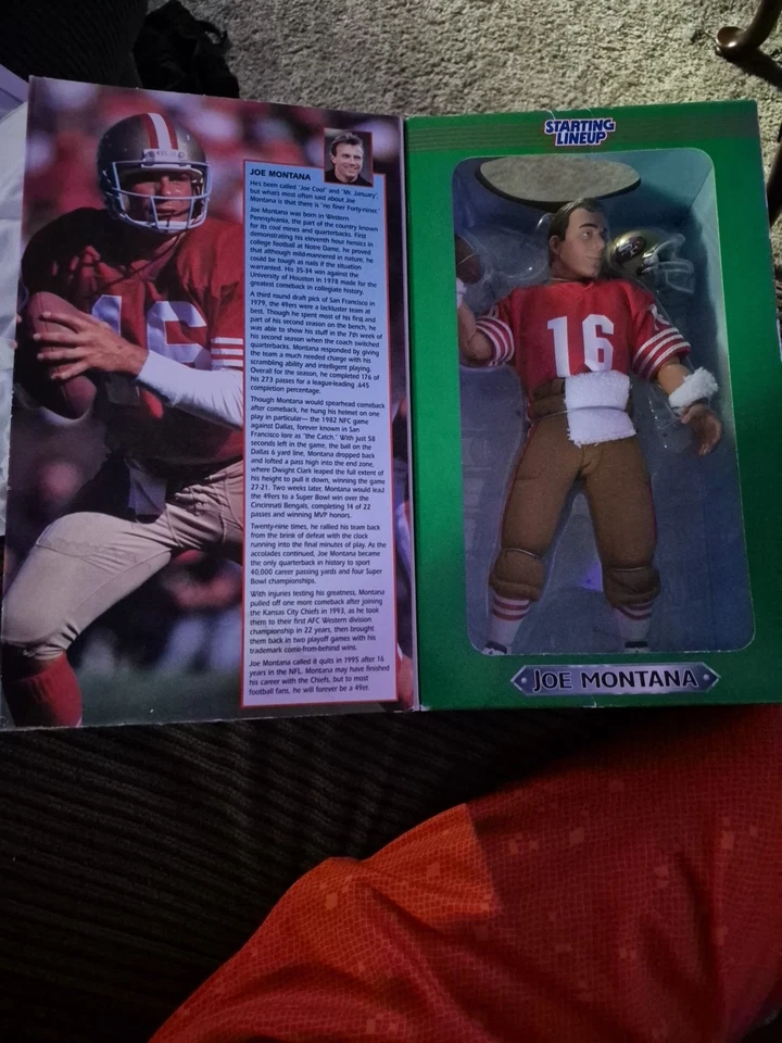 Hasbro Starting Lineup 1997 Edición Joe Montana San Francisco 49ers Posable Foto 2 de 4