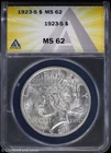 1923-S $1 Peace Silver Dollar ANACS MS 62 | Uncirculated UNC