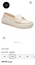 Coach Women s Leather Loafers Chalk Color Size 6.5M