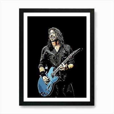 Dave Grohl Foo Fighters 14 Kunstdruck gerahmtes Wandbild Poster Leinwanddruck Bild