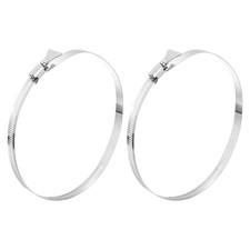 2pcs 6.1"-7" (155-178mm) Adjustable 304 Stainless Steel Worm Gear Hose Clamp