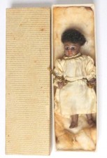 Antique Mulatto Bare Foot German Bisque Doll 4.75" High