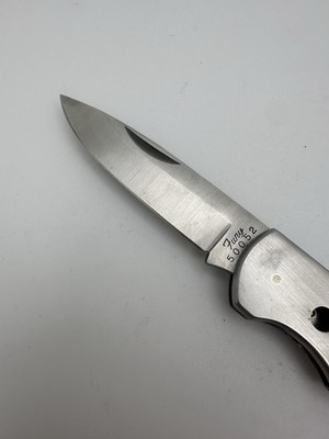 Vintage 1980s Fury Pocket Knife Japan 50052 Stainless Handle Great