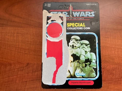 Vintage Kenner Star Wars Figure Card POTF 92 Back Cardback Imperial Stormtrooper
