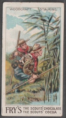Fry's Cocoa & Chocolate, Scout Series Diff, 1912, No 29, Stalking Woodcraft