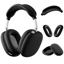 Silicone Case Cover for AirPods Max Headphones Anti-Scratch Ear Cups Black