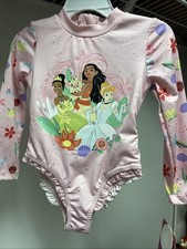 Disney Princess Toddler Swimsuit Rash Guard Pink Size 2T NWT