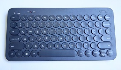 ONN Compact Wireless Keyboard Battery Powered USB-A Dongle, Tested And Working
