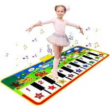 Musical Piano Keyboard Play Mat Kids with 5 Animal Musical noises - M SANMERSEN