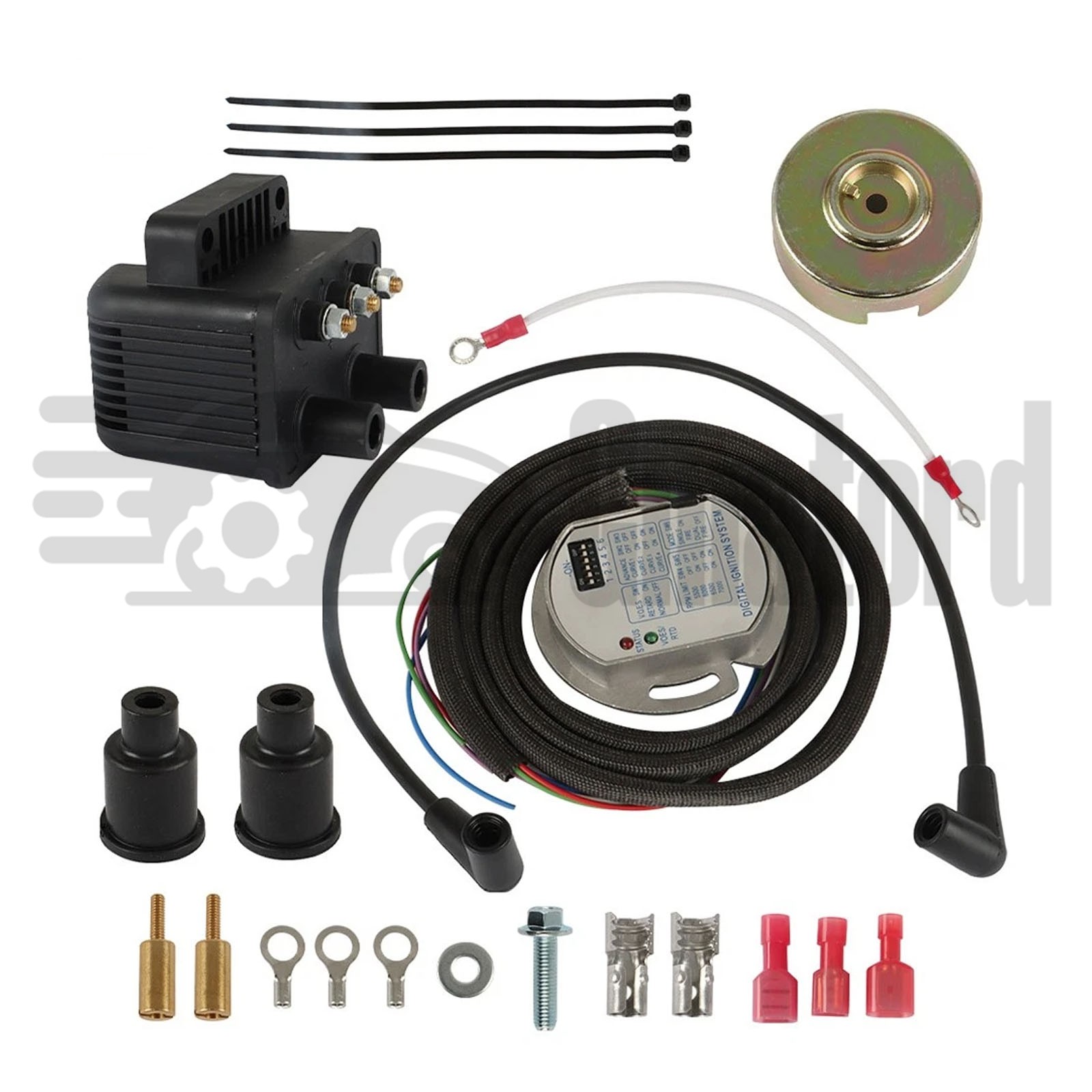 Single Fire Programmable Ignition Coil Kit 53-660 For EVO Big Twin XL Sportster