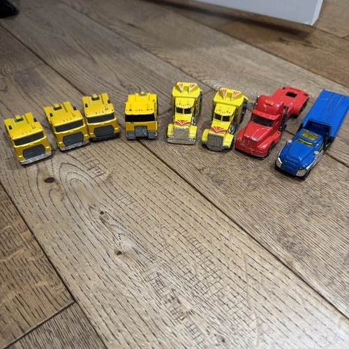 Vintage Lot 8 Hot Wheels Diecast Tractor Trailer Trucks