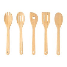 Mainstays 5 Pack Bamboo Cooking Spoons Kitchen Utensil Set