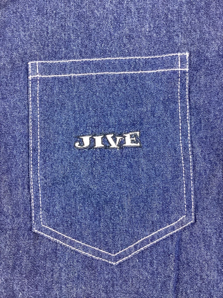 Vintage Freshjive Denim Shirt Zipper Rave Hip Hop Grunge USA 80s 90s Fresh Jive - Image 2 of 4