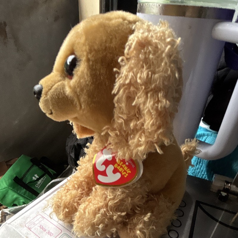 Ty Beanie Babies Dog Plush Beanbag Tan/Brown w/ Heart Tag Ages 3-5