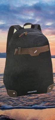 Sac à Dos Daniel Hechter Noir Toile Homme Ville Balade Randonnée Sport Ecole - Photo 1/4