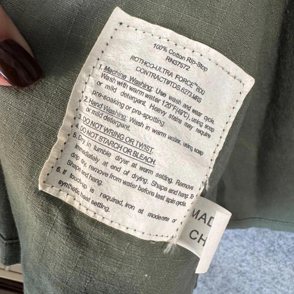 CHAQUETA MILITAR DE COLECCIÓN Rothco BDU Camisa Ripstop Top Para Hombres 2XL Reg Vietnam Field Foto 4 de 4