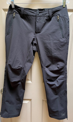 REI Hiking Pants Women's 8P Outdoor, Zip Cuffs, Knee Darts, Zip Pockets, Stretch