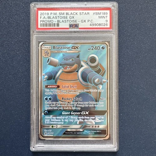2019 Pokemon Black Star Promo Blastoise GX Full Art PSA 9