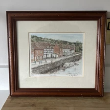 BEWDLEY TONY WHARTON RIVER SEVERN FRAMED PRINT - MUG HOUSE INN No.33