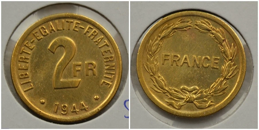 2 FRANCS 1944 PHILADELPHIE SUP+ - Photo 1/1