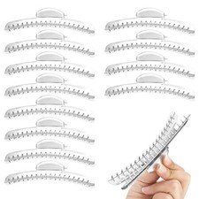 Silver Butterfly Hair Clips - 12 PCS with Aluminum Tips - Silver