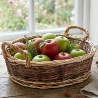 Obstkorb Brotkorb Weide, Mittel Ø 27 Cm, GebäCk Flecht BröTchen KöRbchen Schale