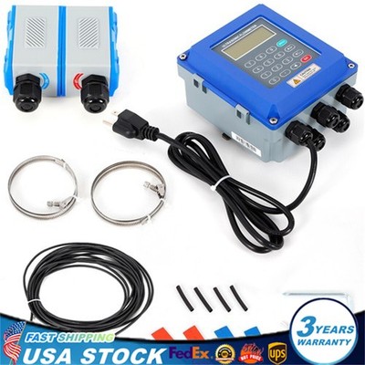 Ultrasonic Flow Meter Flowmeter Liquid Flow Meter IP67 with Clamp-on Transducers