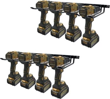 2 Pack Drill Holder, Power Tool Organizer Wall Mount, 80Lb Heavy Duty Bearing