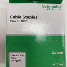 Schneider Kabelklammern CT-45/10mm weiß (28 Typ) - 6 x 1000 Boxen - NEU