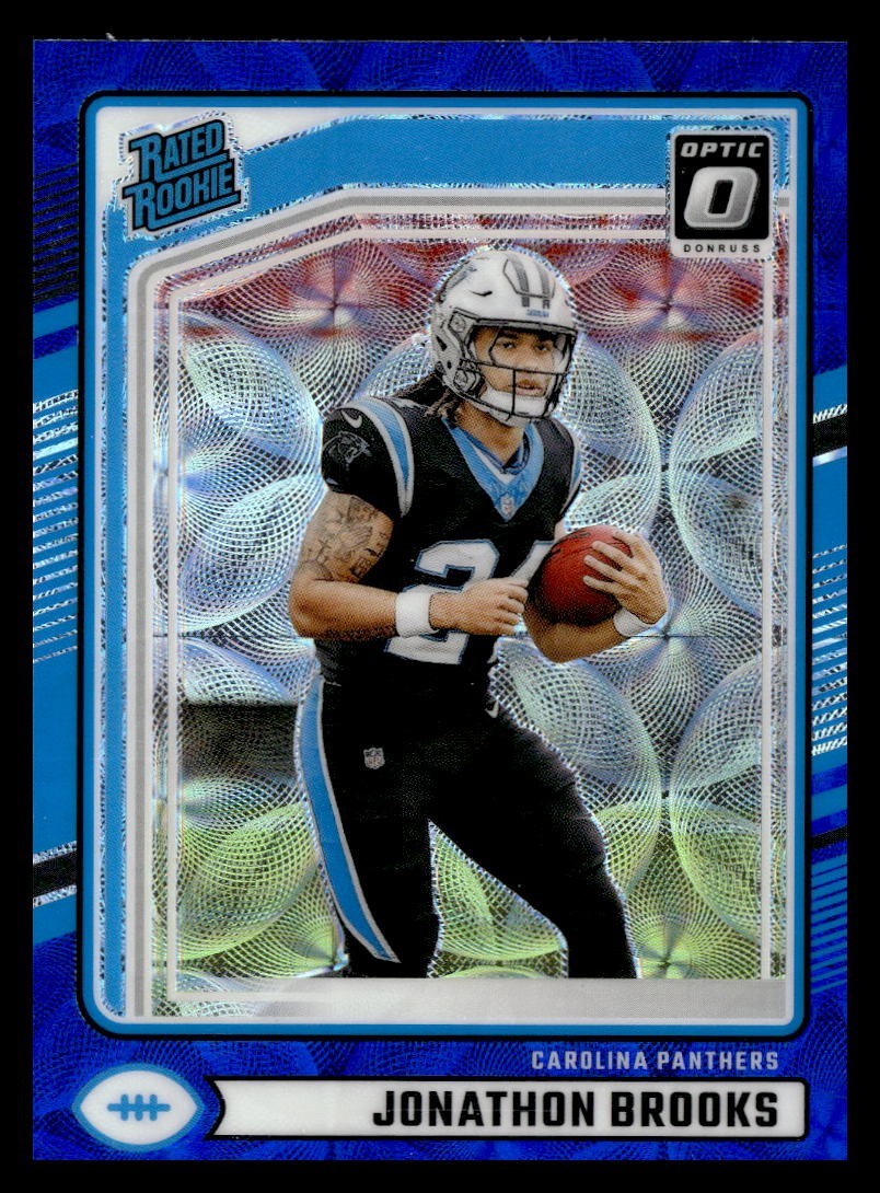 2024 Donruss Optic Rated Rookie Jonathon Brooks #258 Blue Scope Prizm (RC)