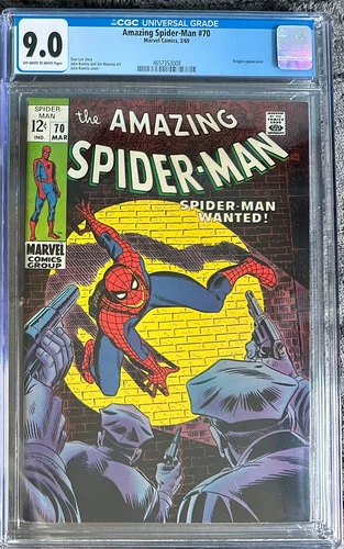 AMAZING SPIDER-MAN #70     (Marvel Comics March 1969)     OW/W pages     CGC 9.0