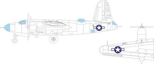 Eduard EX1118 1/48 B-26G Marauder US National Insignia MASK for ICM