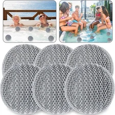 JULMELON Hot Tub Scum Absorber, 2 Pack Spa & Pool Scum Eliminating Balls Reusabl