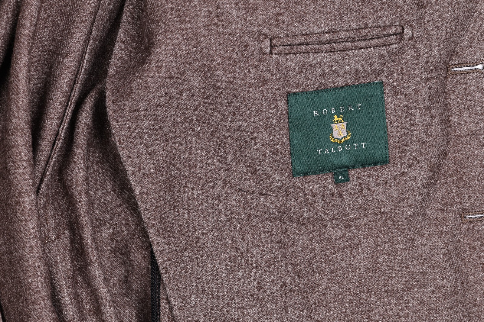 Robert Talbott Brown Wool Blend 3-Button Unstruct… - image 6