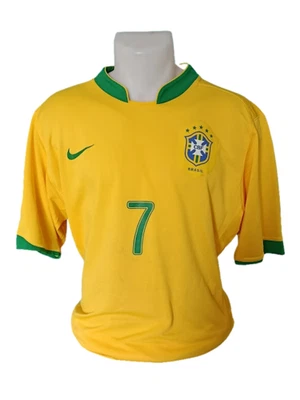 Maillot de football porté matchworn Adriano Brésil Coupe du monde 2006 world cup - Photo 1/4