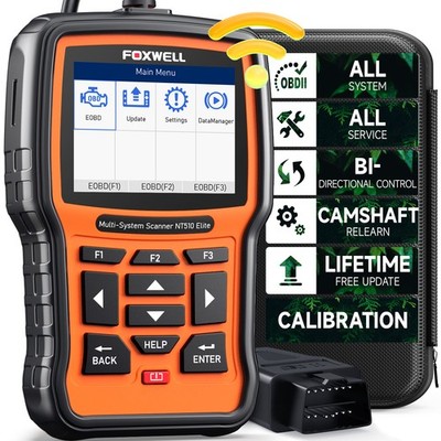 FOXWELL NT510 ELITE Full Systems Bidirectional OBD2 Scanner Car Diagnostic Tool