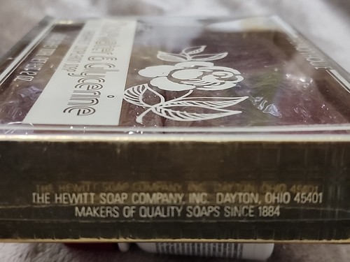 Juego de jabón en barra de agua de rosas y glicerina 4 manos cara cuerpo The Hewitt Co Ohio de colección - Imagen 2 de 5